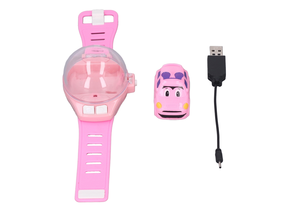 Reloj de coche teledirigido mini de silicona rosa con USB para niños