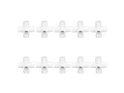 10 Piezas Conector De Tubo Pvc 6 Vías Codos De Esquina 25mm Diámetro Interior Blanco