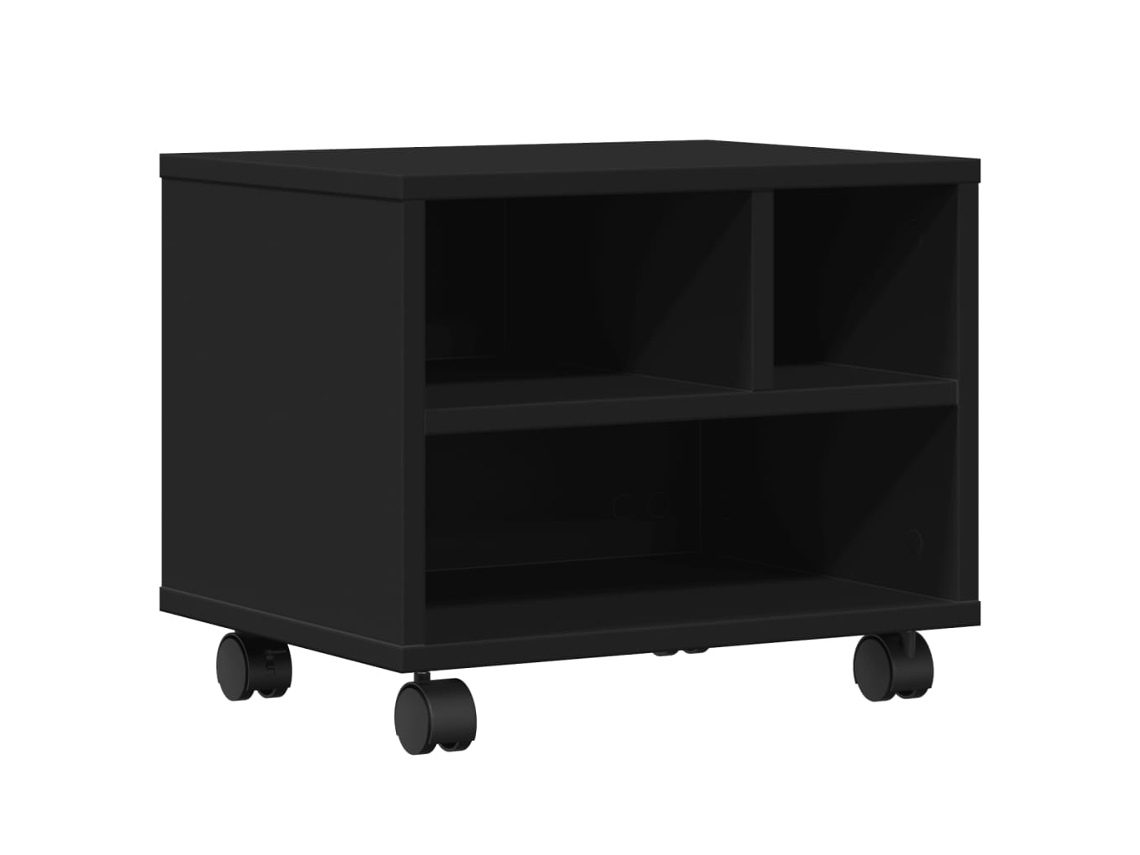 Maison Exclusive - Soporte Para Impresora Con Ruedas Negro 41x32x34,5 Cm