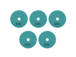 Kit De 5 Discos De Polimento Úmido Diamante De 4 Polegadas E 2000 Grits Para Mármore, Granito E Cerâmica