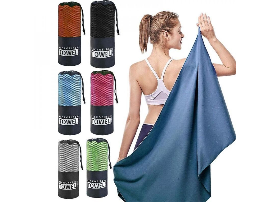 2026-13253-toalla De Playa De Microfibra Para Adultos Viaje Gimnasia Secado Rápido Suave Absorbente Portátil 40*80cm Azul