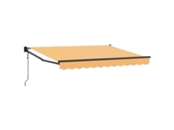 Toldo eléctrico retráctil Vidaxl color arena, 4,5 x 3 m