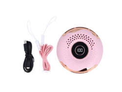 2026-ventilador Portátil De Cuello Con Llavero Clip Cintura Recargable Sin Aspas Led Rosa