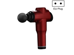 Masajeador muscular portátil/pistola de masaje para relajación de la fascia, 6 velocidades (estándar europeo) (rojo)