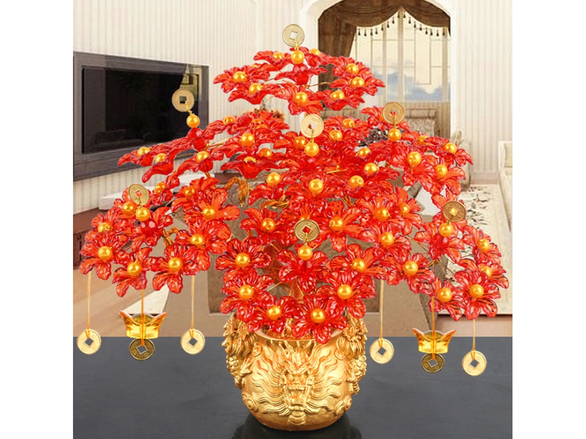 Kit de árbol del dinero con cuentas hechas a mano y cabeza de dragón