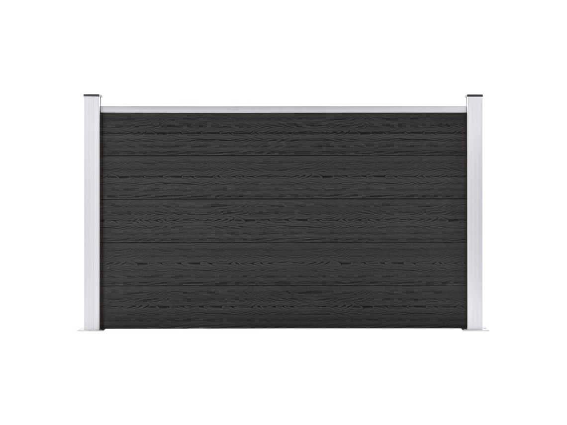 Panel de valla de jardín de 180 x 105 cm, WPC, gris, DKD HOME DECOR