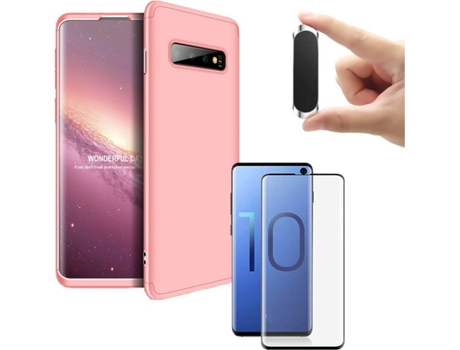 Carcasa, Protector y Soporte Samsung S10 Slim armor 360º Rosa