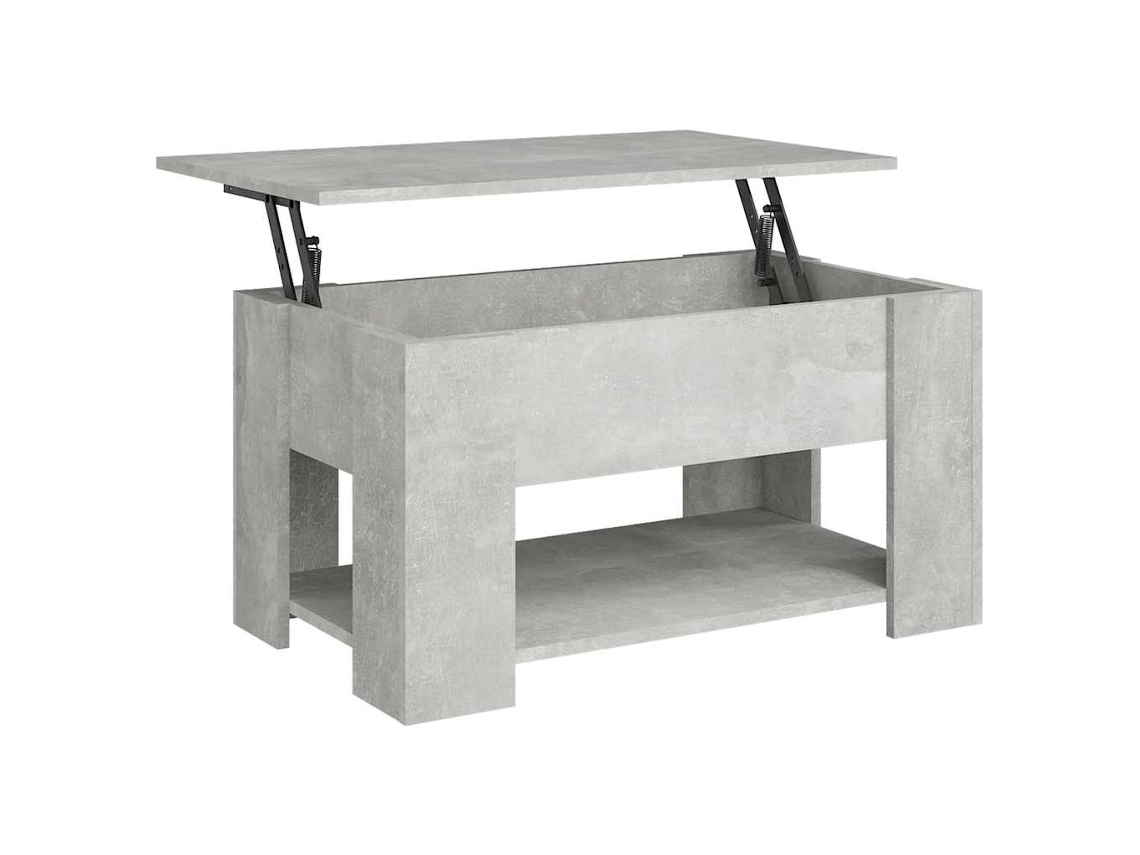 Mesa de centro de madera procesada, gris cemento, MAISON EXCLUSIVE (79x49x41 cm)