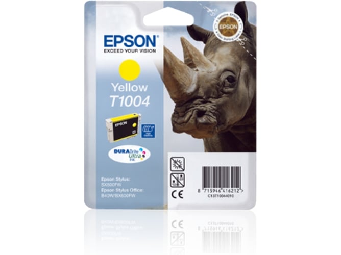 Cartucho de tinta original EPSON T1004, Rinoceronte 11,1 ml , Amarillo, C13T10044010
