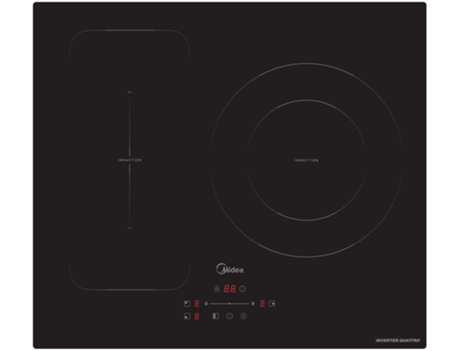 MIDEA MIH740T279K0 Placa inducción con 3 zonas de cocción, Zona Gigante