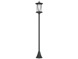 Farola Solar Con Batería De 6 Horas De Duración, Montaje En Suelo, Fabricada En Policarbonato/abs Negro.