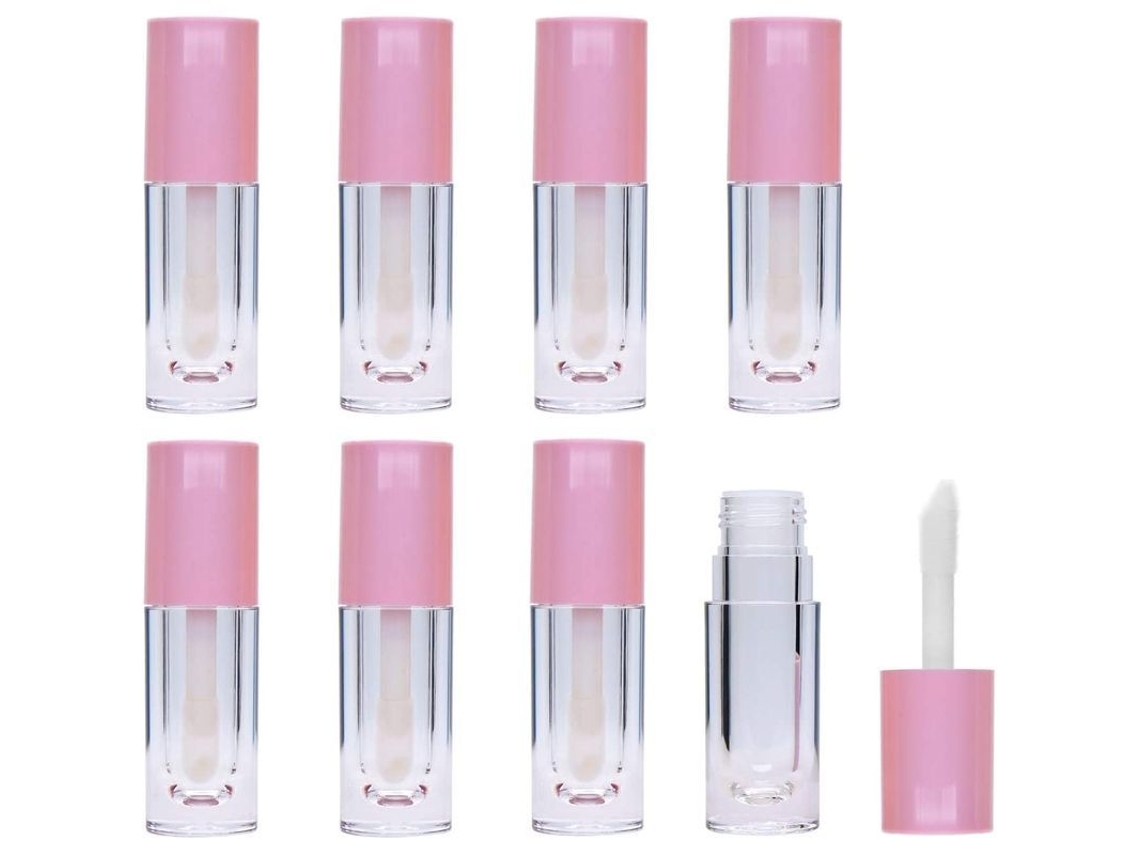 8 Tubos De Brillo Labial Con Pincel Vacío, Mini Botella Recargable De 6,5 Ml Para Labial.