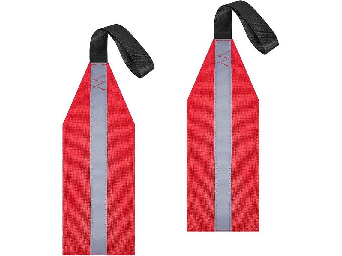 2026altiro-2 Banderas Rojas De Seguridad Para Kayak Y Canoa Con Correa De Extracción, Accesorios De Seguridad Para Camiones