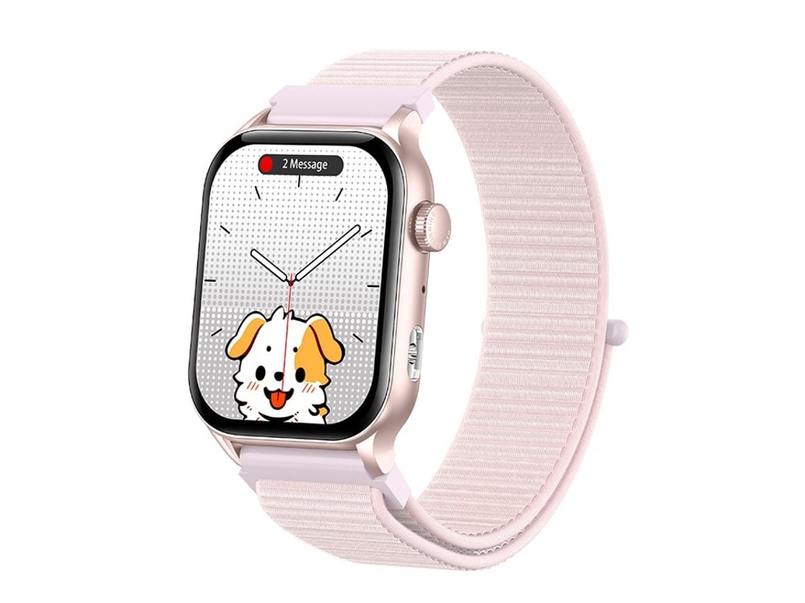 Reloj inteligente Kr86 con llamadas Bluetooth, inteligencia artificial, asistente de voz, descanso nocturno, monitoreo del sueño, correa de tela Ro Yizhood