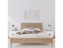 Mesitas de Noche 2 Pzs 40X34X35 Cm Pino Macizo Blanco