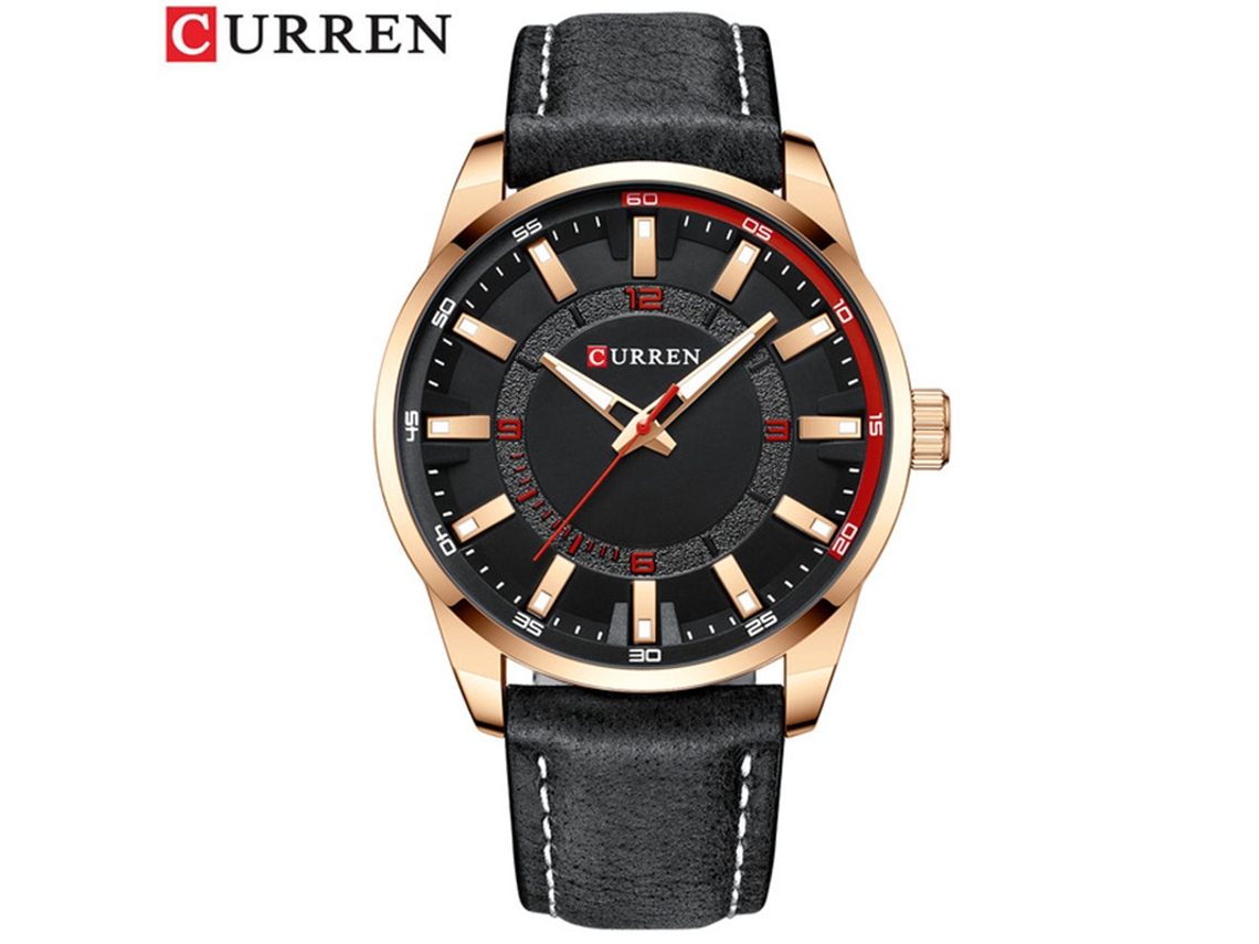Reloj De Pulsera Para Hombre, De Estilo Formal, Con Correa De Cuero, Esfera Grande Y Un Diseño Sencillo E Informal.