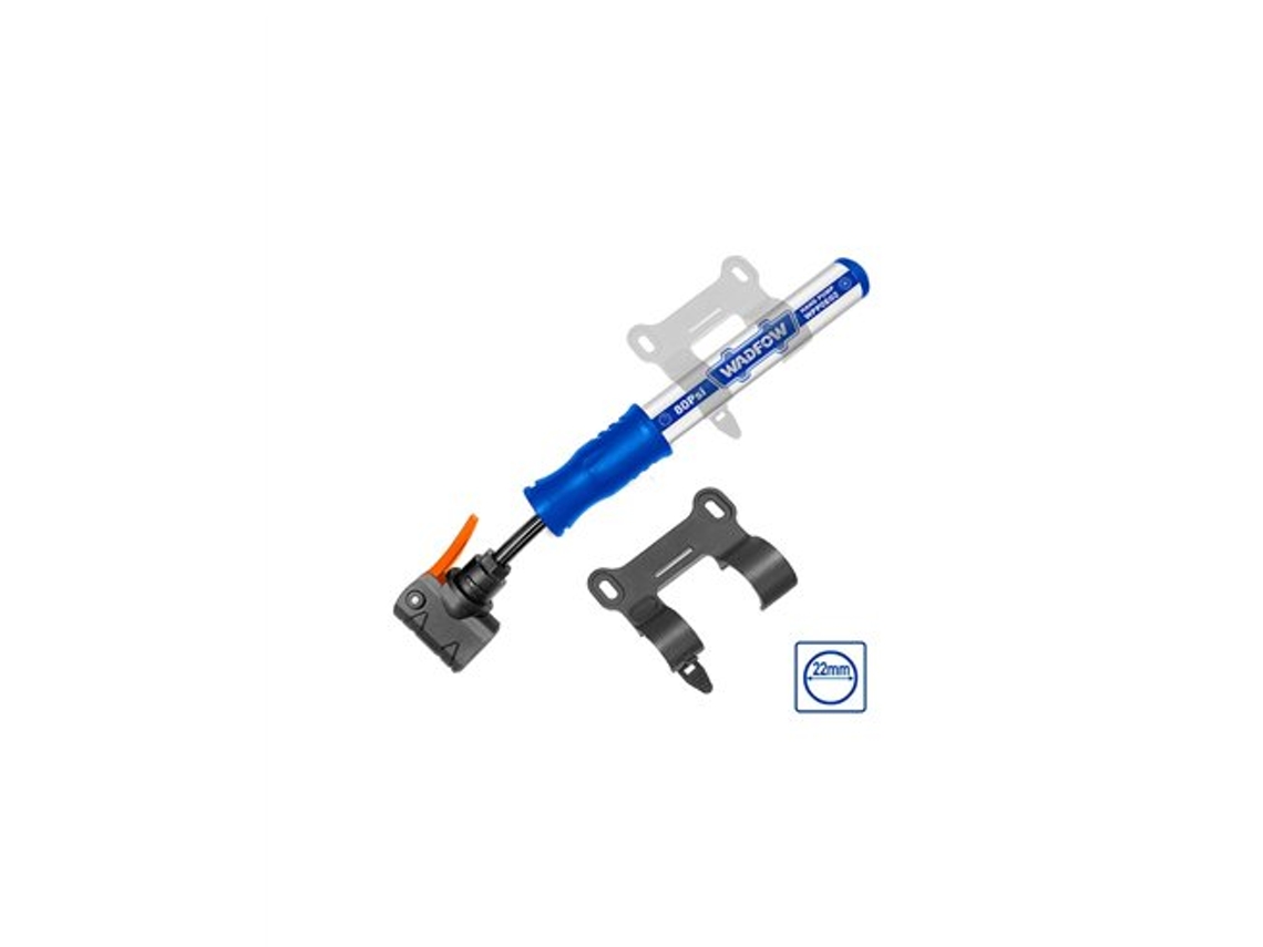 Minibomba telescópica Wadfow, 5,5 bar, presión máxima 80 psi, compatible con válvulas Schrader, Presta y Dunlop.