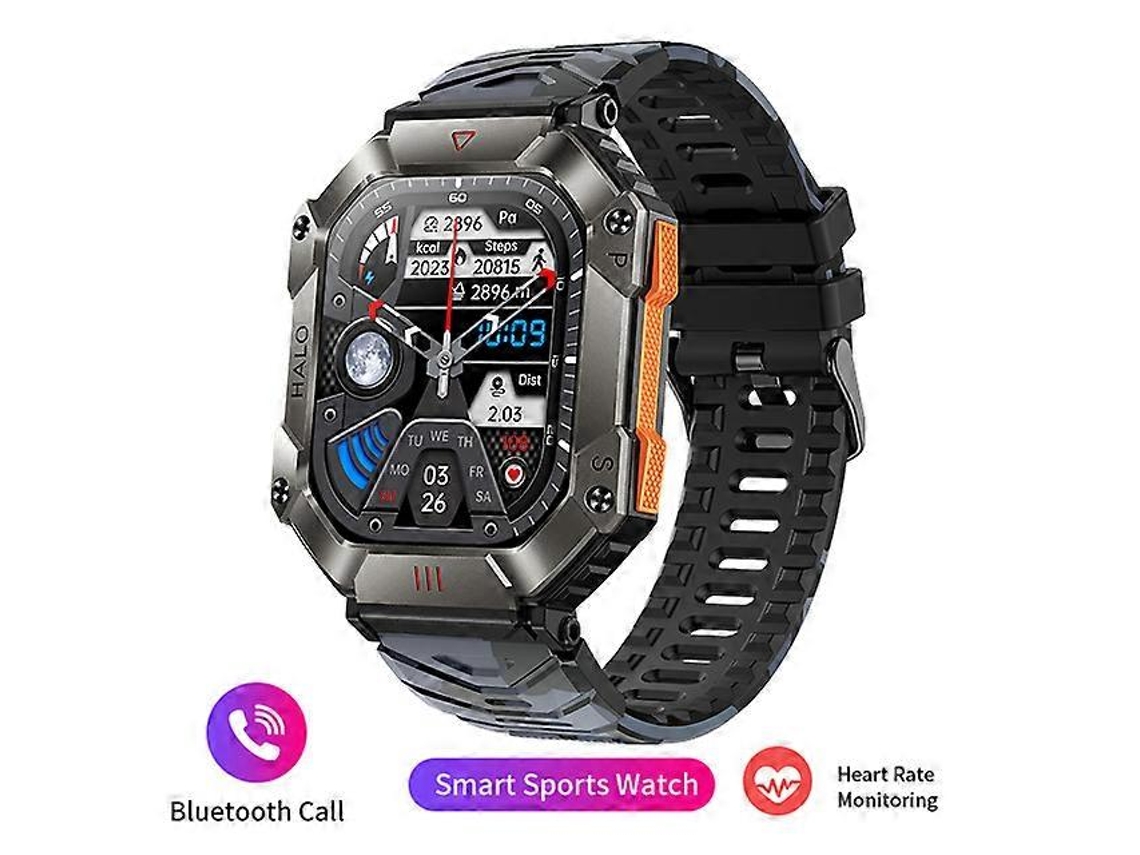 Reloj inteligente 2023 para adultos con brújula, GPS, monitor de actividad, batería grande de 650 mAh, resistente al agua, bicicleta eléctrica militar