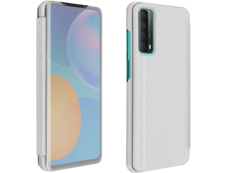 Funda Huawei P smart 2021 AVIZAR Espejo Translúcido Plateado