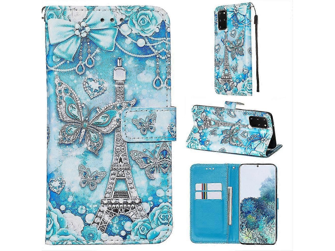 Nueva Funda De Cuero Tipo Cartera Con Tapa, Compatible Con Samsung Galaxy S20 Plus, Con Ranura Para Tarjetas Y Soporte - Butterfly Tower
