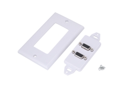 Panel De Pared Con 2 Puertos Vga Y Adaptador De Vídeo.