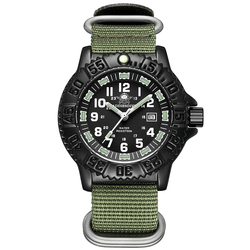 Relógio de Quartzo Luminoso de Luxo Masculino MDUG (verde)