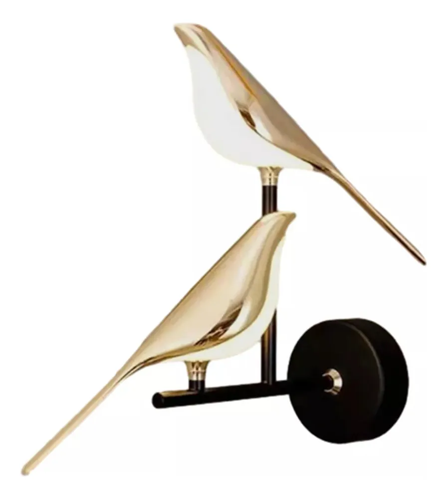 Lámpara de pared LED moderna Golden Bird para mesita de noche Vayotoy