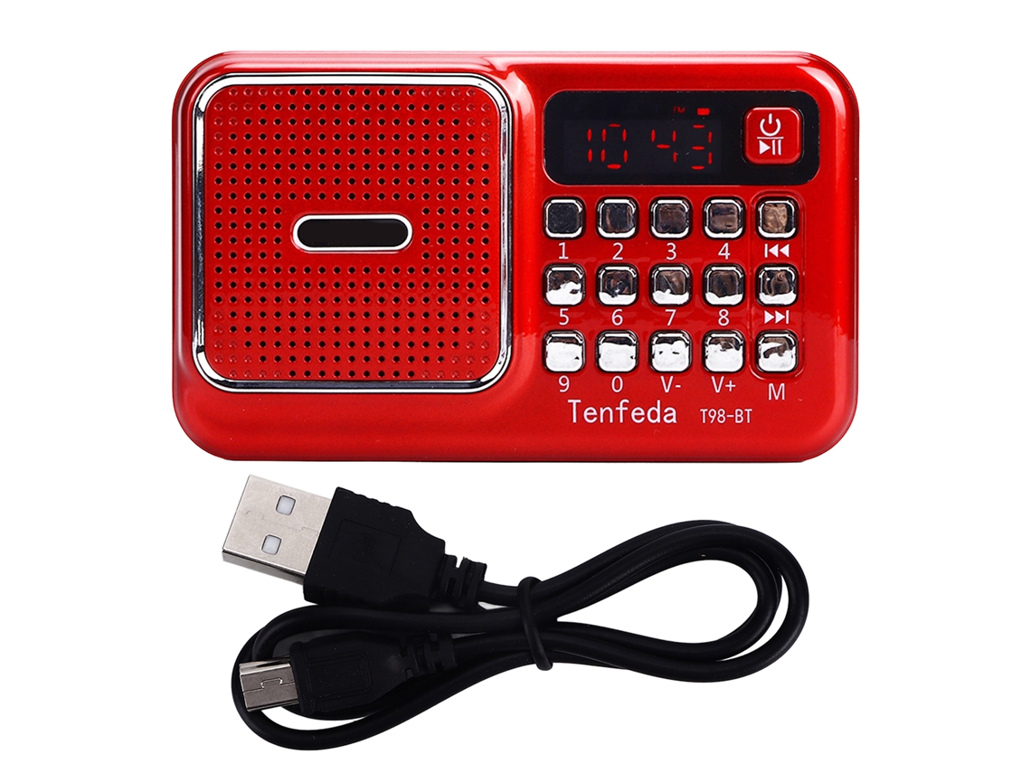 Radio Fm Portátil Con Reproductor De Mp3, Funciona Con Pilas, Compacta Para El Hogar O La Oficina.