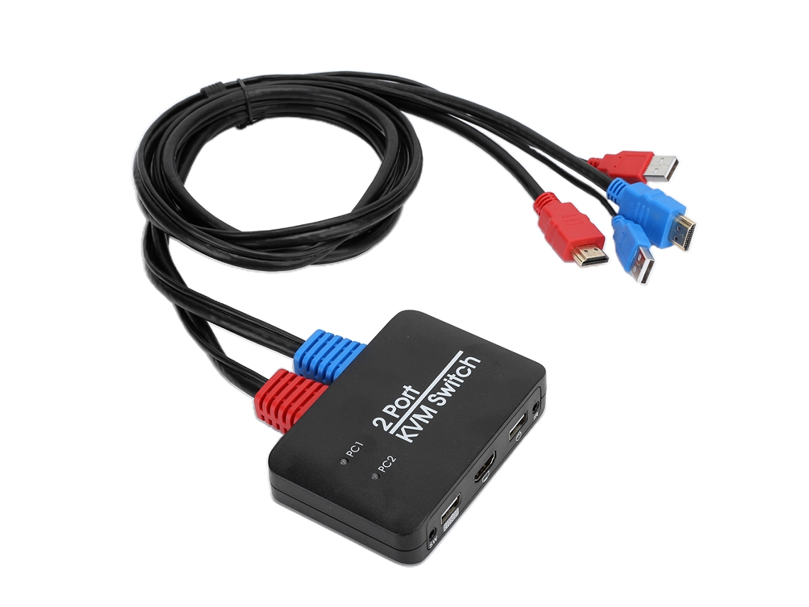 Chave Kvm 2 Portas Usb 2.0 Hdmi Umschalter Para Windows/ios/os X/linux/netware/unix/android