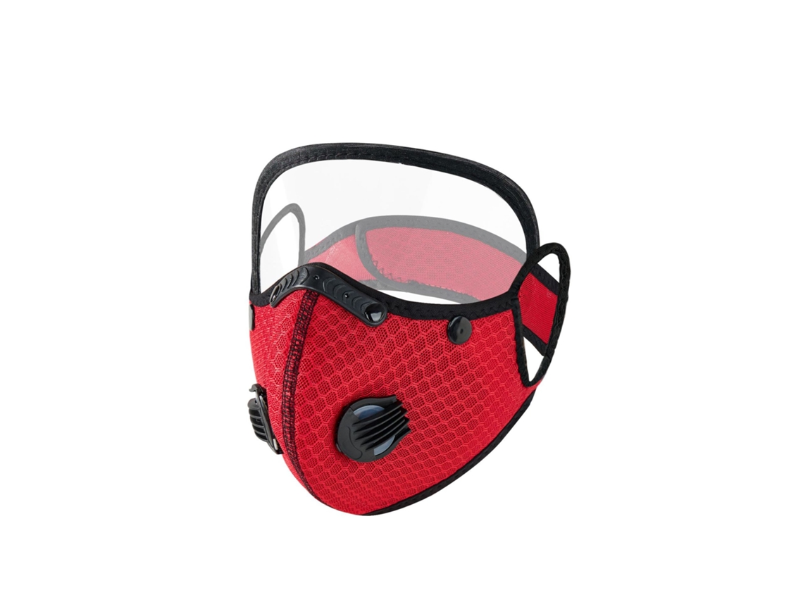 Mascarilla antipolvo reutilizable HEXINYIGJLY con filtro de carbón para carpintería y corte de césped - Rojo brillante