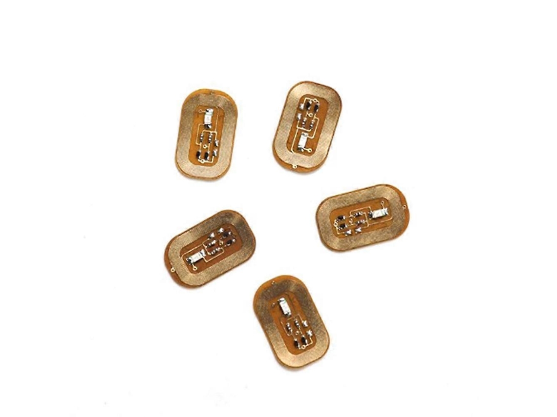 Pegatinas para uñas con flash NFC, 5 piezas, chip LED descubierto, bombilla inteligente para realzar la belleza GOKOCO