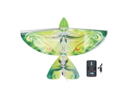 Pájaro Volador De Juguete Rc De 2,4 Ghz Con Batería Usb, Alas Biónicas Que Aletean Y Luces Led Para Uso En Interiores Y Exteriores (verde)