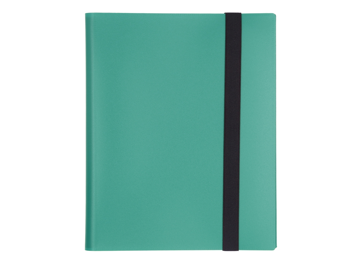 Carpeta Para Cartas Con 20 Páginas, 9 Bolsillos, Gran Capacidad, Cubierta De Color Para Guardar Naipes - Verde
