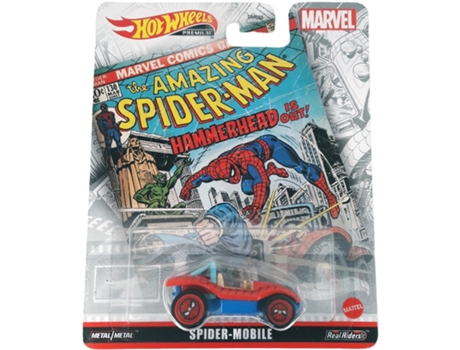 Coche HOT WHEELS Spider-Mobile (Edad Mínima Recomendada: 3 años - 1:64)