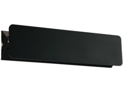Aplique De Pared Led 10w De Aluminio Lars Negro 3000k Branco Quente