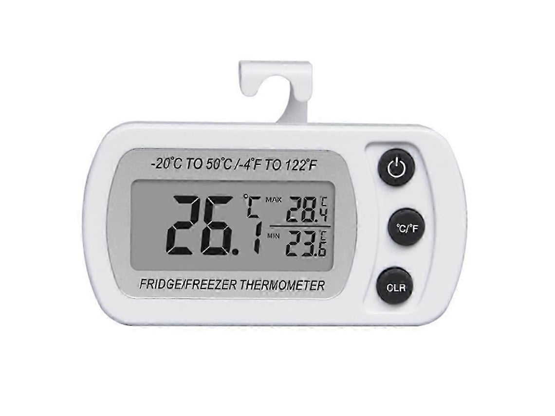 Termómetro digital para congelador con pantalla LCD, resistente al agua, para refrigerador, termómetro electrónico doméstico.