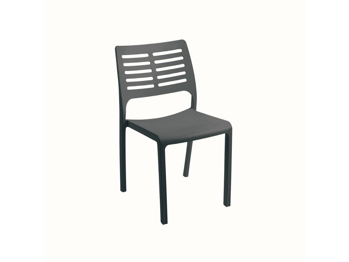 Silla de Jardín IPAE Resina S Bracos Mistral Antracite