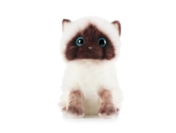 Gato De Peluche Marrón Y Blanco Con Ojos De Lentejuelas, Decoración Para El Hogar De Simulación, Regalo De Cumpleaños O Navidad.