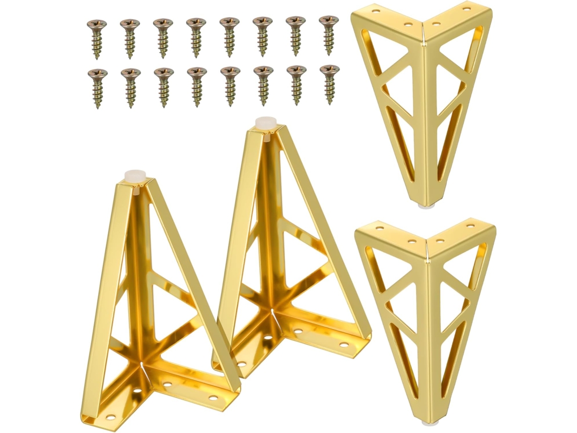 Soportes Metálicos De 4 Piezas Para Sofá, Mesa De Centro, Cama, Banco Y Mesa Consola.