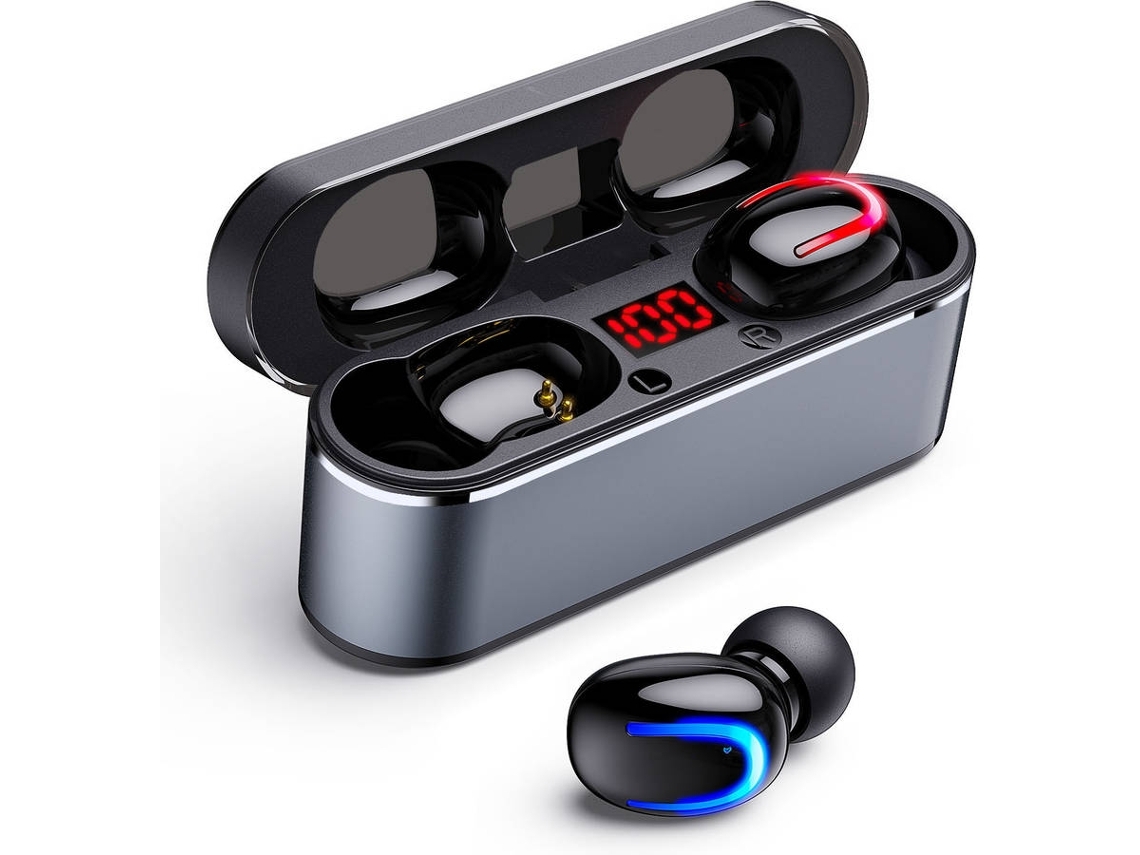 Auriculares Bluetooth True Wireless ENKERS Mini micrófono incorporado ultraligero inalámbrico 5.0 con transporte