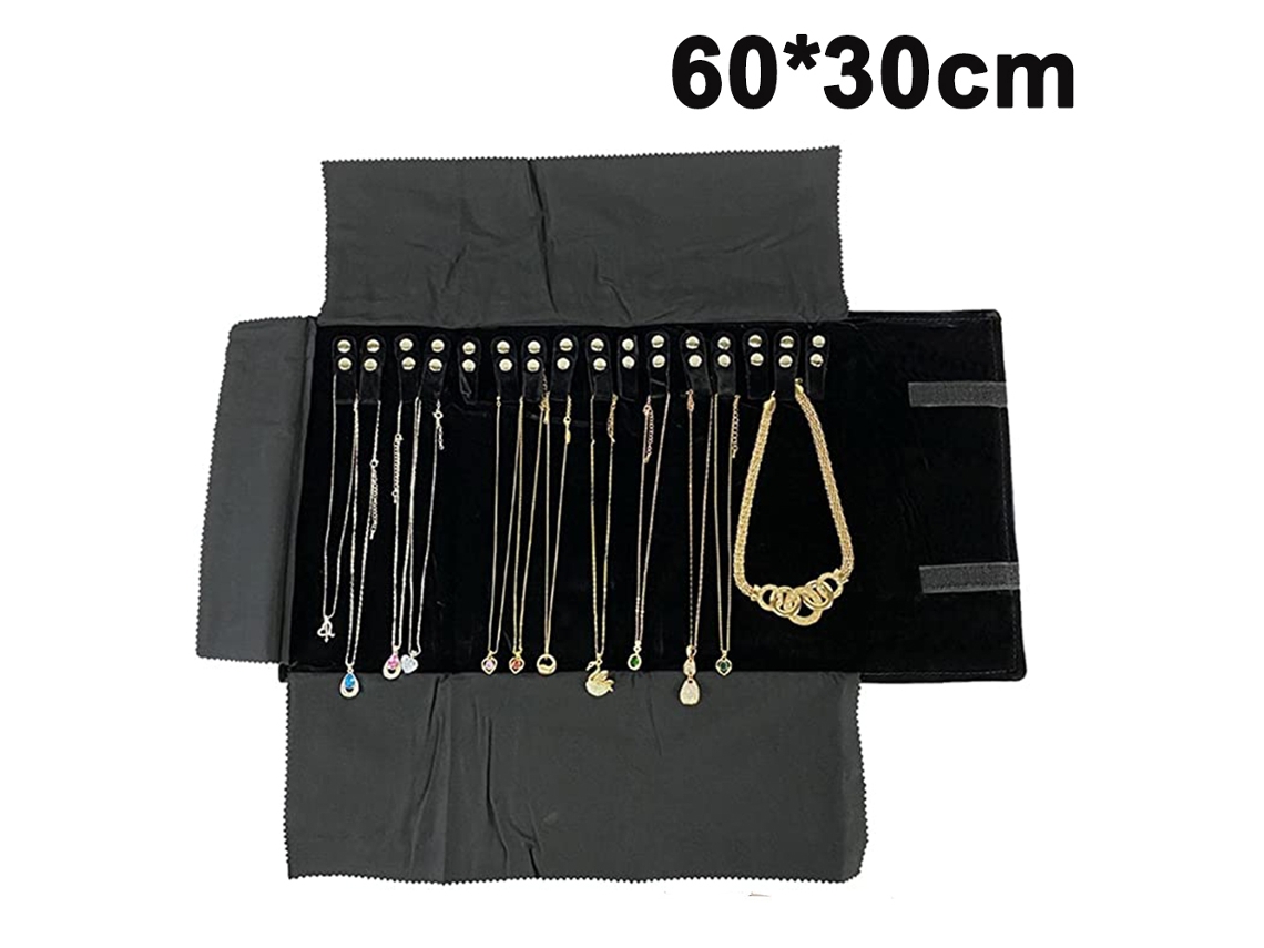 Organizador Bolsa Joyería Viaje Collares JEIIBRZUI Terciopelo (31x18x2cm)