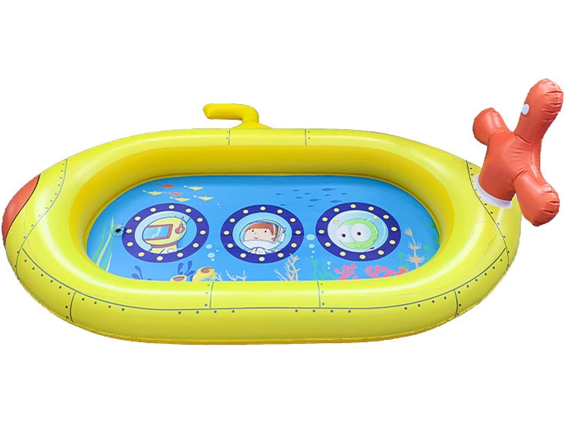 Piscina Inflable Niños, Plataforma Agua, Verano, Exteriores, Submarino Pulgadas