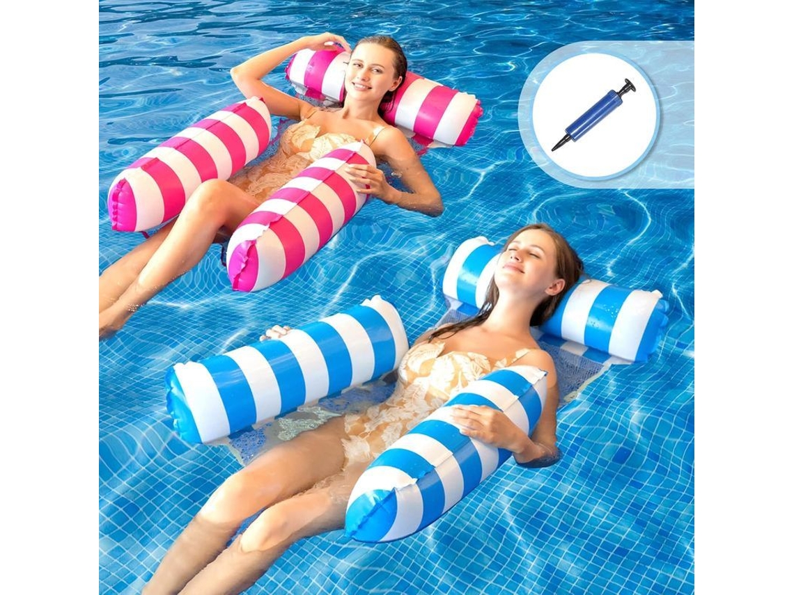 Hamacas Flotantes Inflables Para Piscina - 2 Unidades - Ideales Para Adultos Y Actividades Acuáticas.