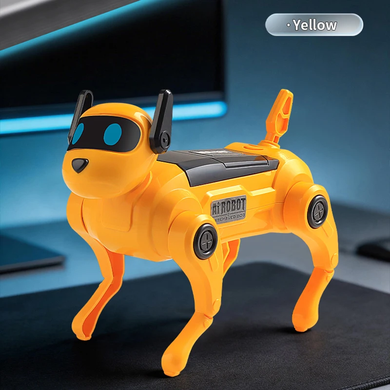 Perro Eléctrico De Juguete (amarillo), Controlado Por Voz, Perro Mecánico Bailarín, Juguete Educativo.