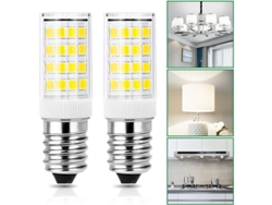 Bombilla Led E14 De 4w (equivalente A 40w), Luz Blanca Fría 6000k, 400lm, Sin Parpadeo, 220-240v, 2 Unidades.