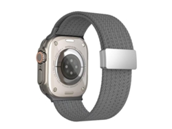 Correa para Apple Watch de 42/41/40/38 mm - Nylon elástico de 4 hebras con cierre magnético, un solo color.