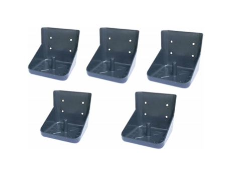 5 x Soporte de plástico piedra de sal para lamer, forma cuadrada, 24x22x22 cm SUINGA