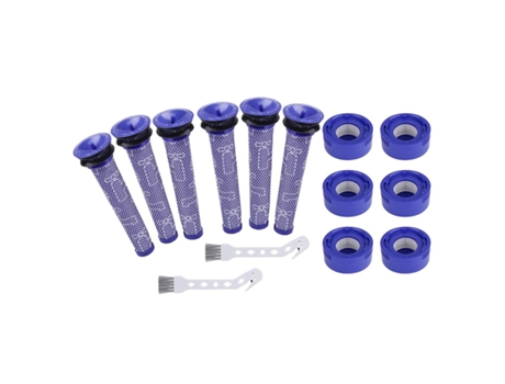 Conjunto de filtro dianteiro e traseiro de 14 peças adequado para limpador dyson v7 v8