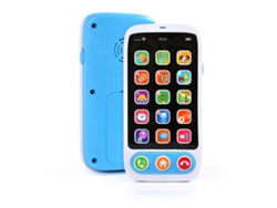 Teléfono móvil táctil educativo infantil Hexinyigjly con 7 modos, para aprender inglés, regalo para niños de 1 a 3 años, color azul.