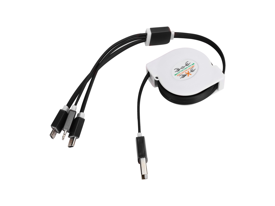 Cable de datos retráctil tres en uno EOOCOO para carga rápida